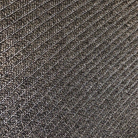 EASYWEAR by CHICO'S 0 Small Metallic Black Silver Cowl Neck Sweater 3/4 Sleeves - Picture 2 of 6